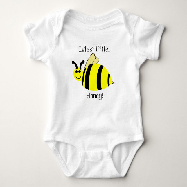 Niedliches Honiggelb-Hummeln-Säugling-Shirt Baby Strampler (Vorderseite)