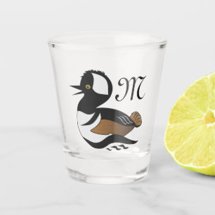 Niedliches Hooded Merganser Duck Schnapsglas