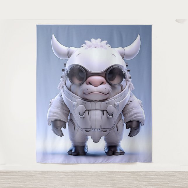 Niedliches Hornzeichen Wandteppich (Vorderseite)