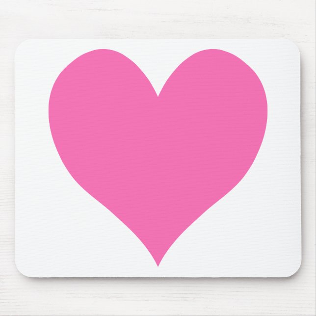 Niedliches Hot-Pink-Herz Mousepad (Vorne)