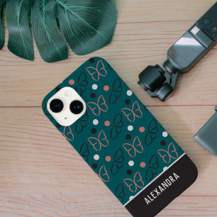 Niedliches Hübsches Blaugraues/graues Schmetterlin Case-Mate iPhone 14 Hülle