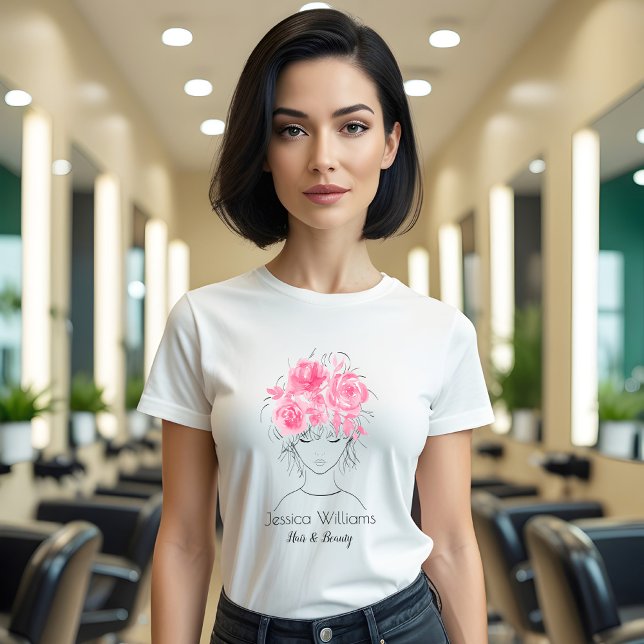 Niedliches hübsches Mädchen rosa Aquarellfarben Ro T-Shirt (Von Creator hochgeladen)