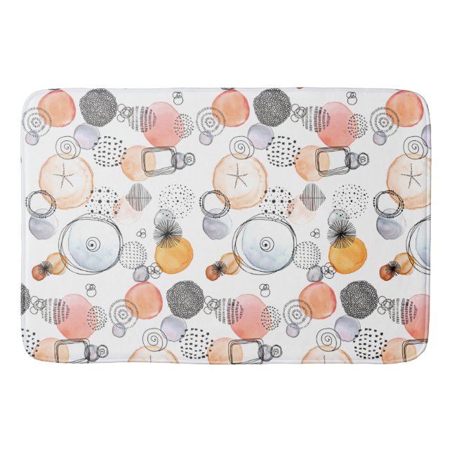 Niedliches Hübsches Muster Rosa und Blau Abstrakt Badematte (Vorderseite)