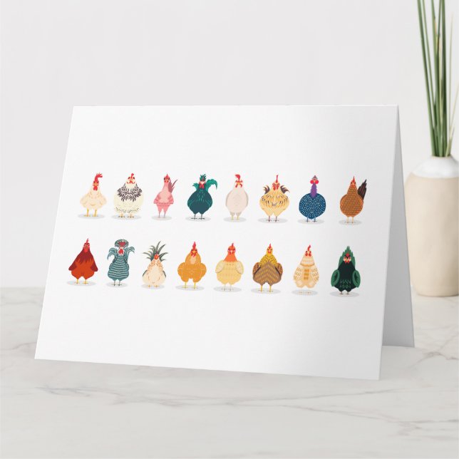 Niedliches Huhn Dankeskarte (Vorderseite)