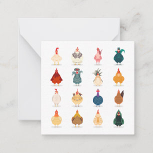 Niedliches Huhn Mitteilungskarte