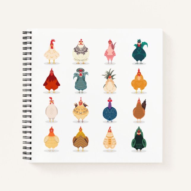 Niedliches Huhn Notizbuch (Vorderseite)