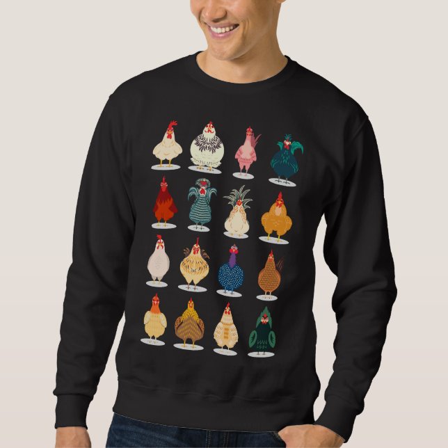 Niedliches Huhn Sweatshirt (Vorderseite)