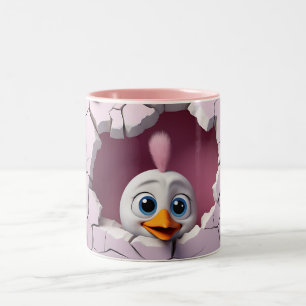 Niedliches Huhn Zweifarbige Tasse