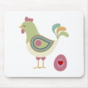 Niedliches Hühnchen und das Ei Mousepad