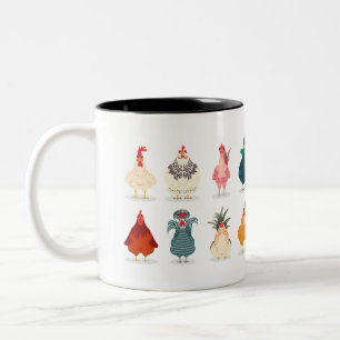  Niedliches Hühnchen Zweifarbige Tasse