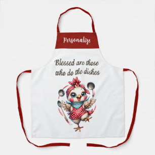 Niedliches Hühnchenkochen Zitat zur sonnigen Küche Schürze