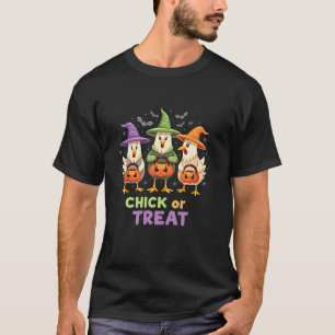 Niedliches HühnerHalloween-Kätzchen oder Leckerei T-Shirt