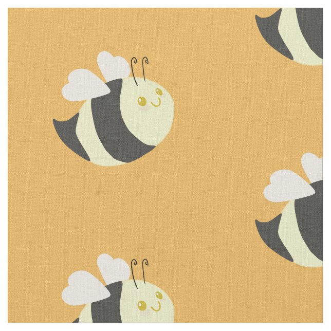 Niedliches Hummel-Bienen-Gewebe Stoff (Nahaufnahme)