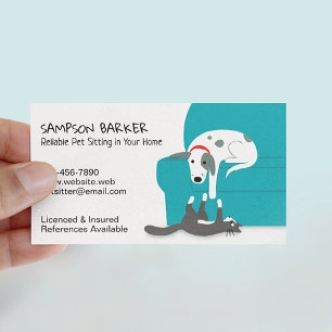 Niedliches Hunde-und Katzen-Haustier, das   Visitenkarte