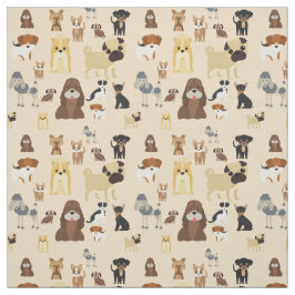niedliches Hundedesign für Hundefreunde - Beige Rü Stoff