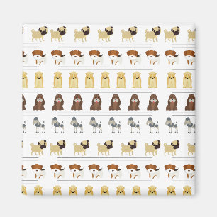 niedliches Hundedesign für Hundefreunde - weiß Magnet