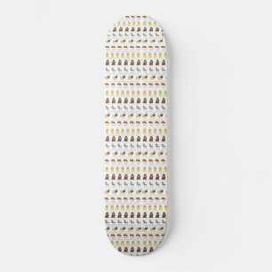 niedliches Hundedesign für Hundefreunde - weiß Skateboard