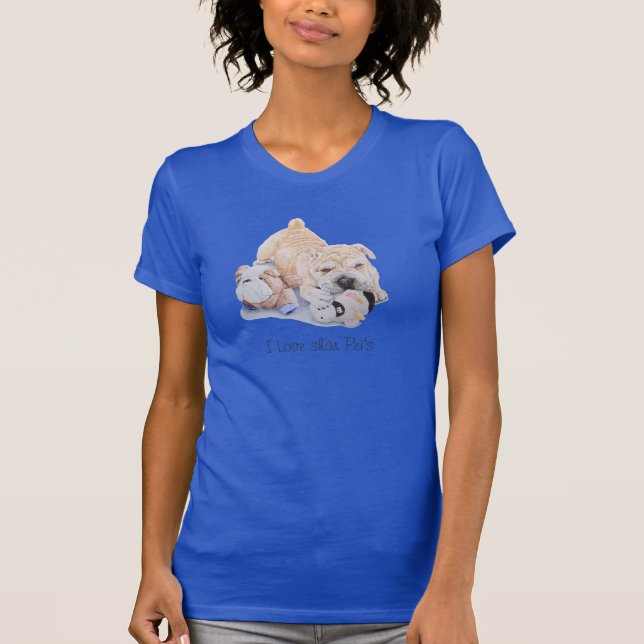 niedliches Hundedesign mit lustigem Slogan T-Shirt (Vorderseite)