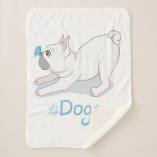 Niedliches Hundegeschenk   Witziger Hund mit Schme Sherpadecke
