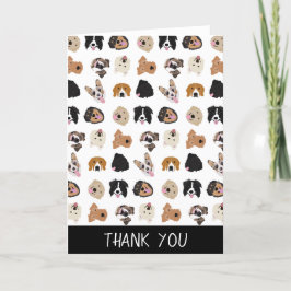 Niedliches Hundegesichtsbild Dankeskarte