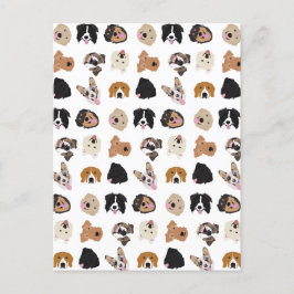 Niedliches Hundegesichtsbild Postkarte