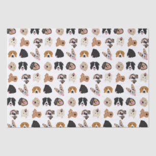 Niedliches Hundegesichtsbild Seidenpapier