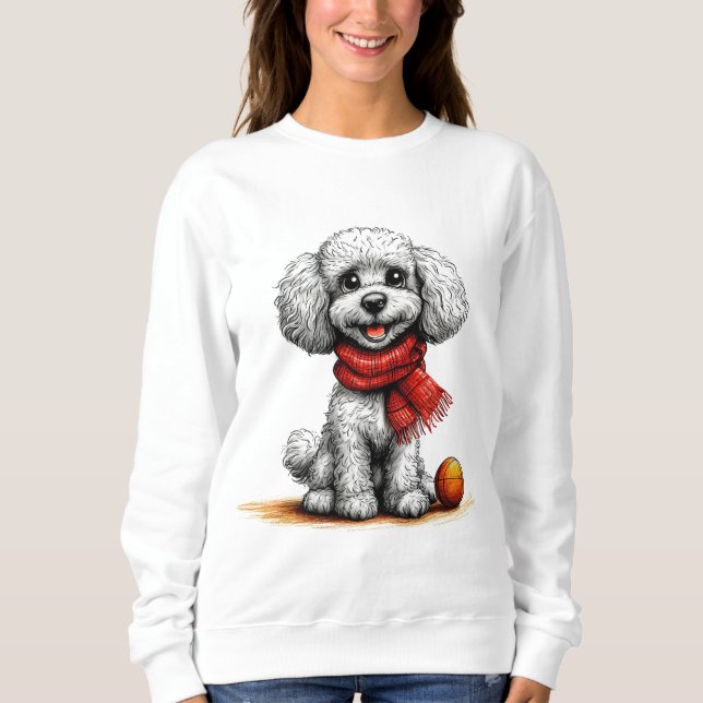 Niedliches Hundeportrait Sweatshirt (Vorderseite)
