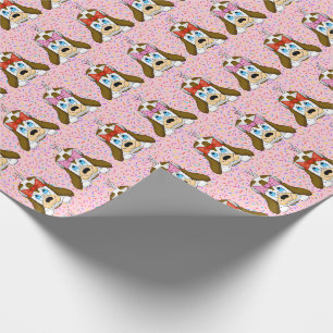 Niedliches Hundeschleifpapier Geschenkpapier