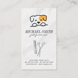 Niedliches Hundesymbol | Groomer Tools Visitenkarte