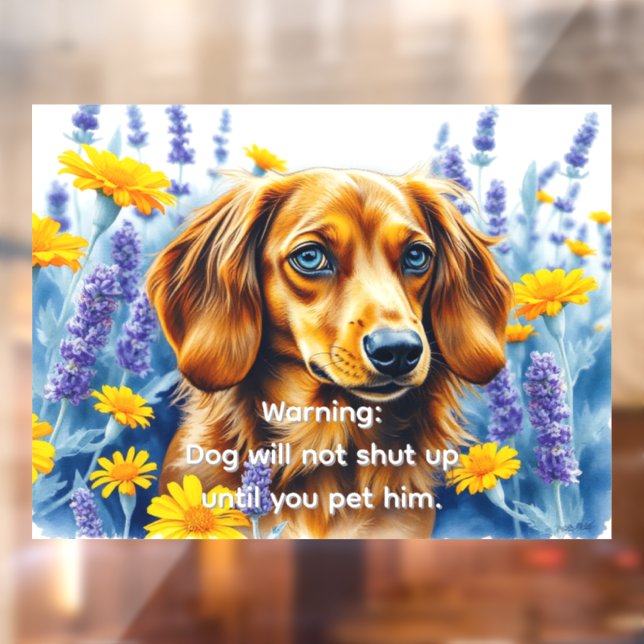 Niedliches Hundezeichen Fensteraufkleber (Blatt 2)