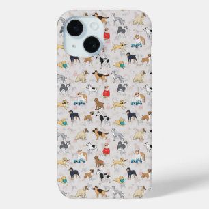 Niedliches Hundsmuster Design Weiß Case-Mate iPhone Hülle