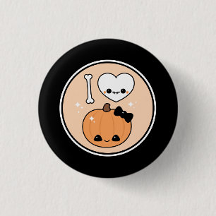 Niedliches i-Herz Halloween Button