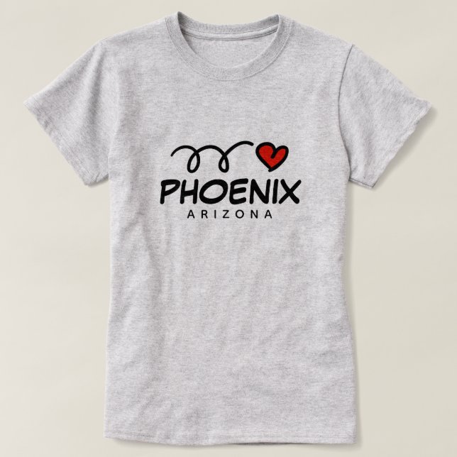 Niedliches I herz Phoenix Arizona Shirt für Frauen (Design vorne)