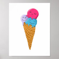 Niedliches Ice Creme Cone Kinderzimmer Art
