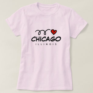 Niedliches ich Herz Chicago Illinois zu Shirt für