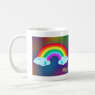 Niedliches Illustriertes Rainbow-Design für Cartoo Kaffeetasse