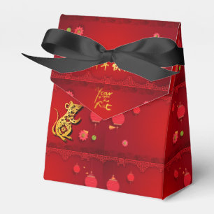 Niedliches, in Papierform geschnittenes Ratten Jah Geschenkschachtel