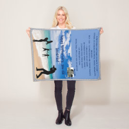 Niedliches, individualisierbares Fleeceblatt Fleecedecke