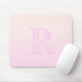 Niedliches individuell anpassbares Monogramm | Pea Mousepad