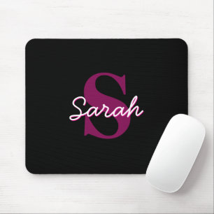 Niedliches individuell anpassbares rosa und schwar mousepad