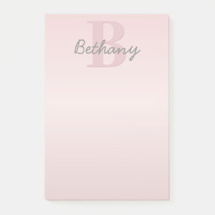 Niedliches individuell anpassbares rosafarbenes Mo Post-it Klebezettel