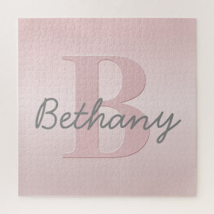 Niedliches individuell anpassbares rosafarbenes Mo Puzzle