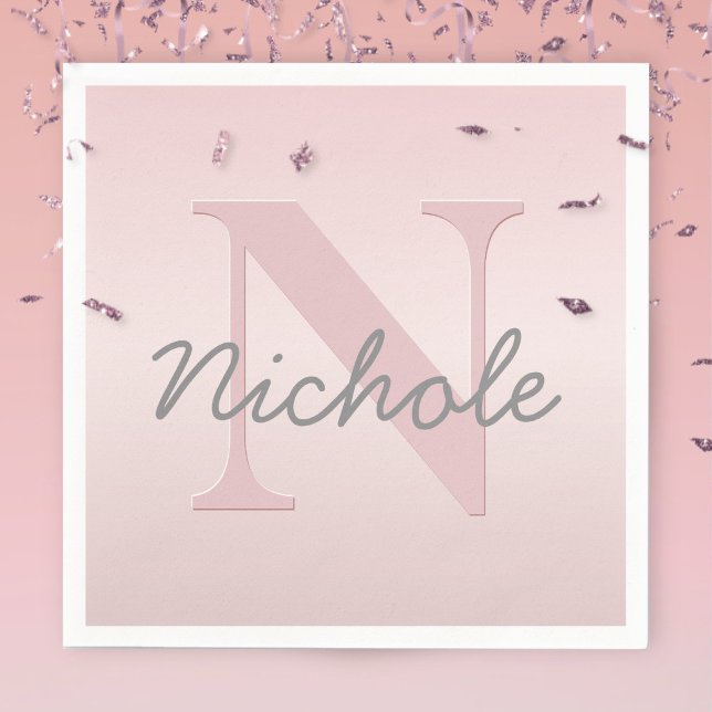 Niedliches individuell anpassbares rosafarbenes Mo Serviette (Von Creator hochgeladen)