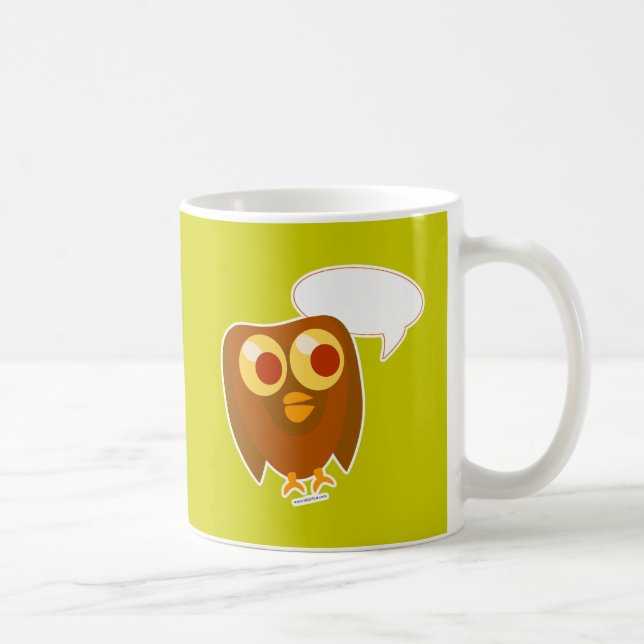 Niedliches individuell anpassbares Sprichwort Owl  Tasse (Rechts)