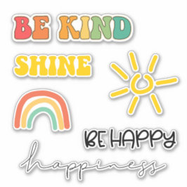 Niedliches inspirierendes Set von 6 Aufkleber