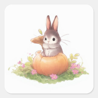 Niedliches Inspiriertes Design Quadratischer Aufkleber