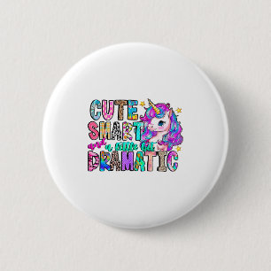 Niedliches intelligentes und ein bisschen dramatis button