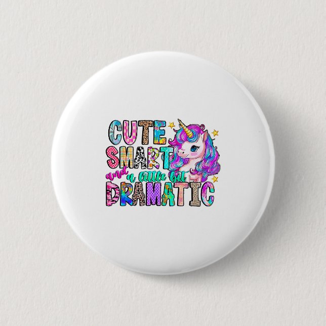 Niedliches intelligentes und ein bisschen dramatis button (Vorderseite)