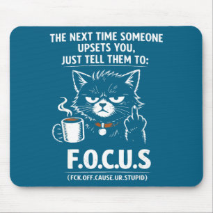 Niedliches introvertiertes Katzenkaffee-Sarkastisc Mousepad