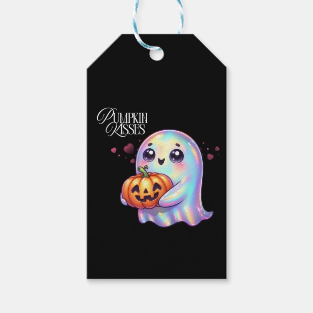 Niedliches Iridesshire Halloween-Geist Geschenkanhänger (Vorderseite)